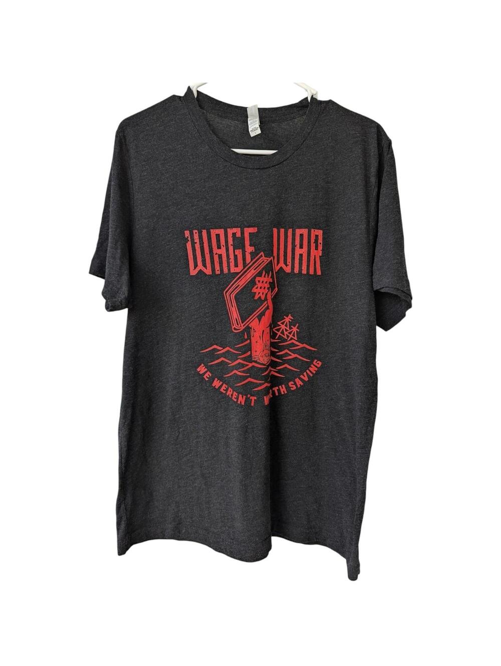 Wage War Shirt Large Bella Canvas Dark Gray Heather Emo Punk Metalcore Hardcore